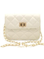 Tasje off white met gouden hengsel