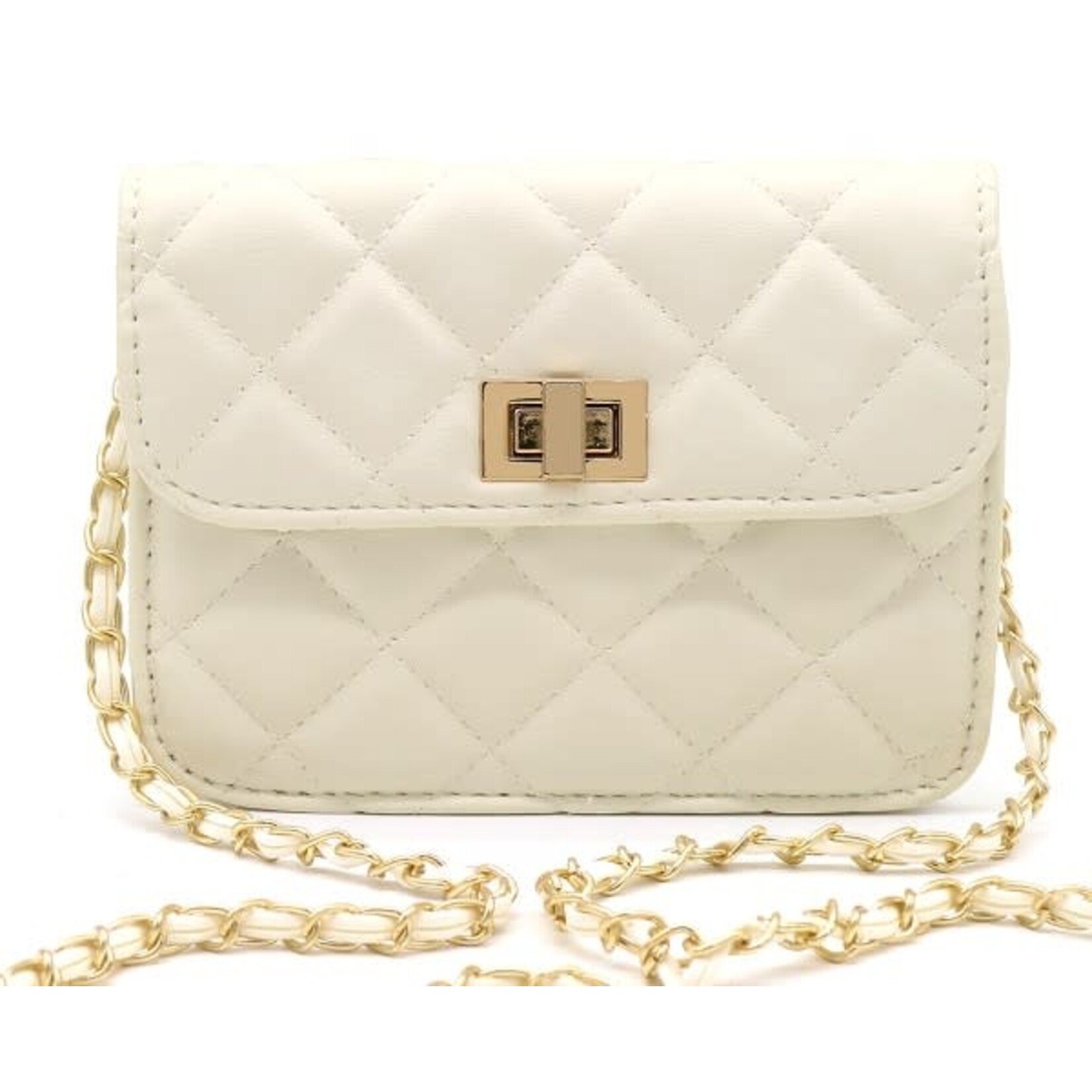 Tasje off white met gouden hengsel