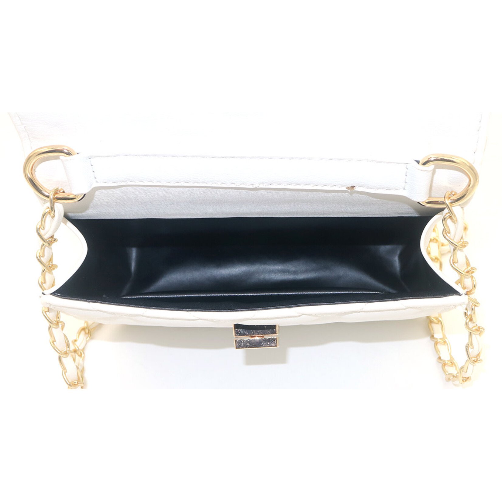 Tasje off white met gouden hengsel