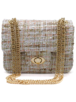 Tas beige met gouden hengsel