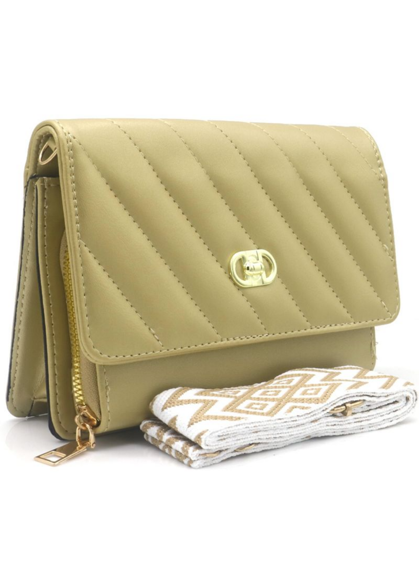 TAS  met brede riem  20x14x7cm Gold