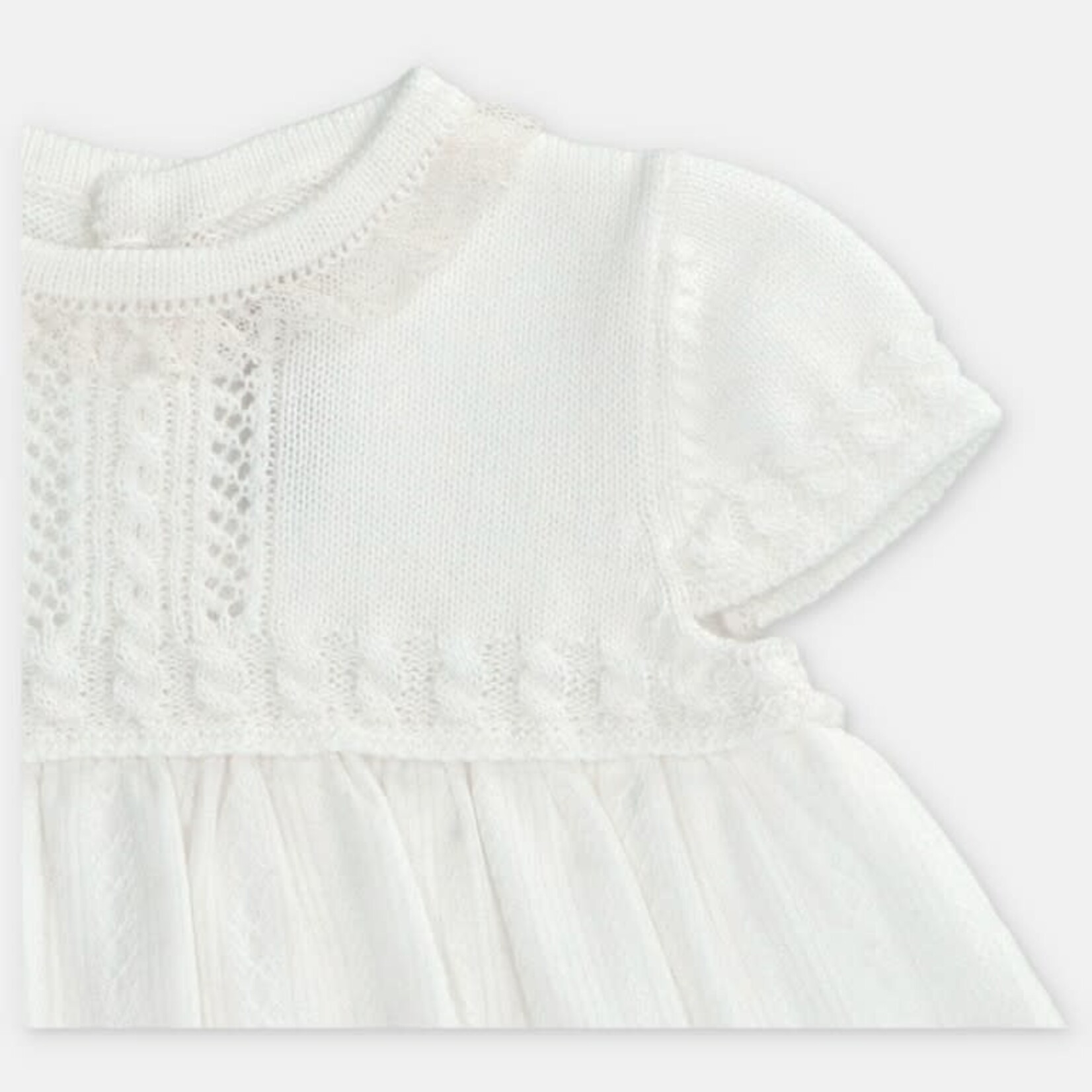 Martin Aranda Martin Aranda DRESS KNIT & WOVEN GIRL REGINA Blanco roto - 047-30300