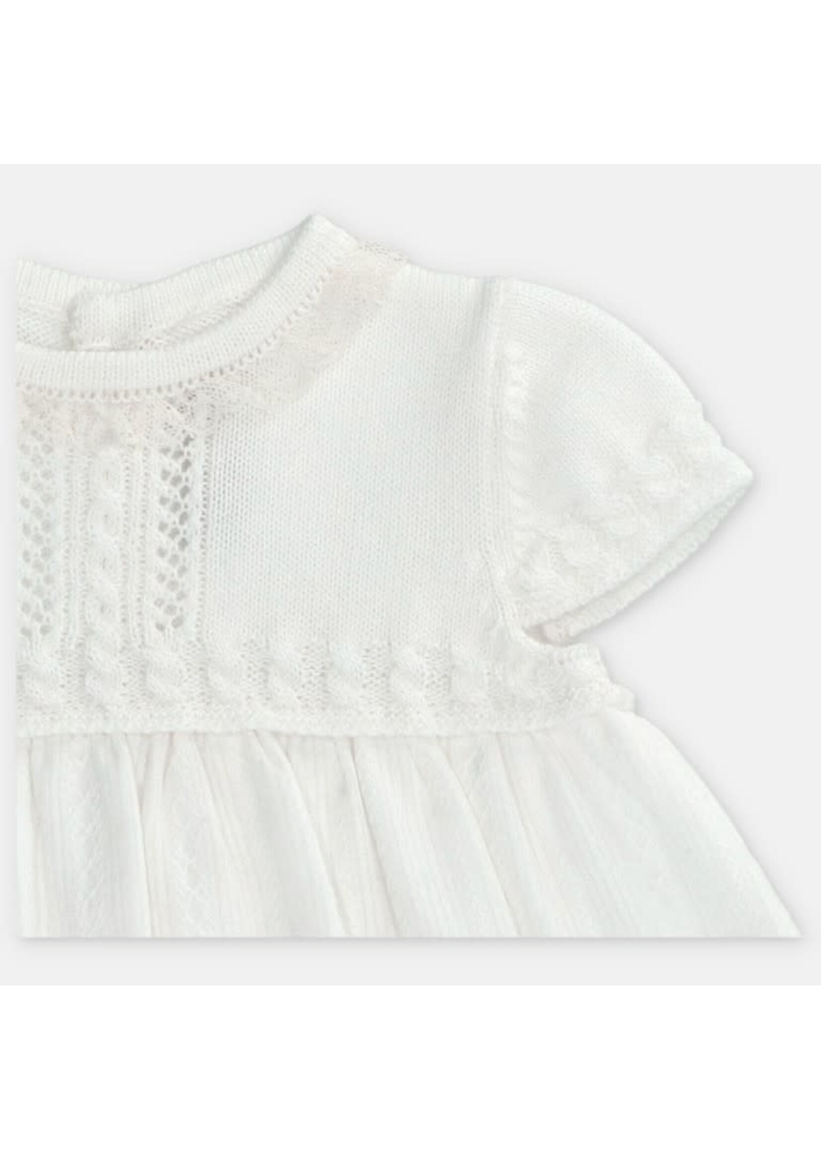 Martin Aranda Martin Aranda DRESS KNIT & WOVEN GIRL REGINA Blanco roto - 047-30300