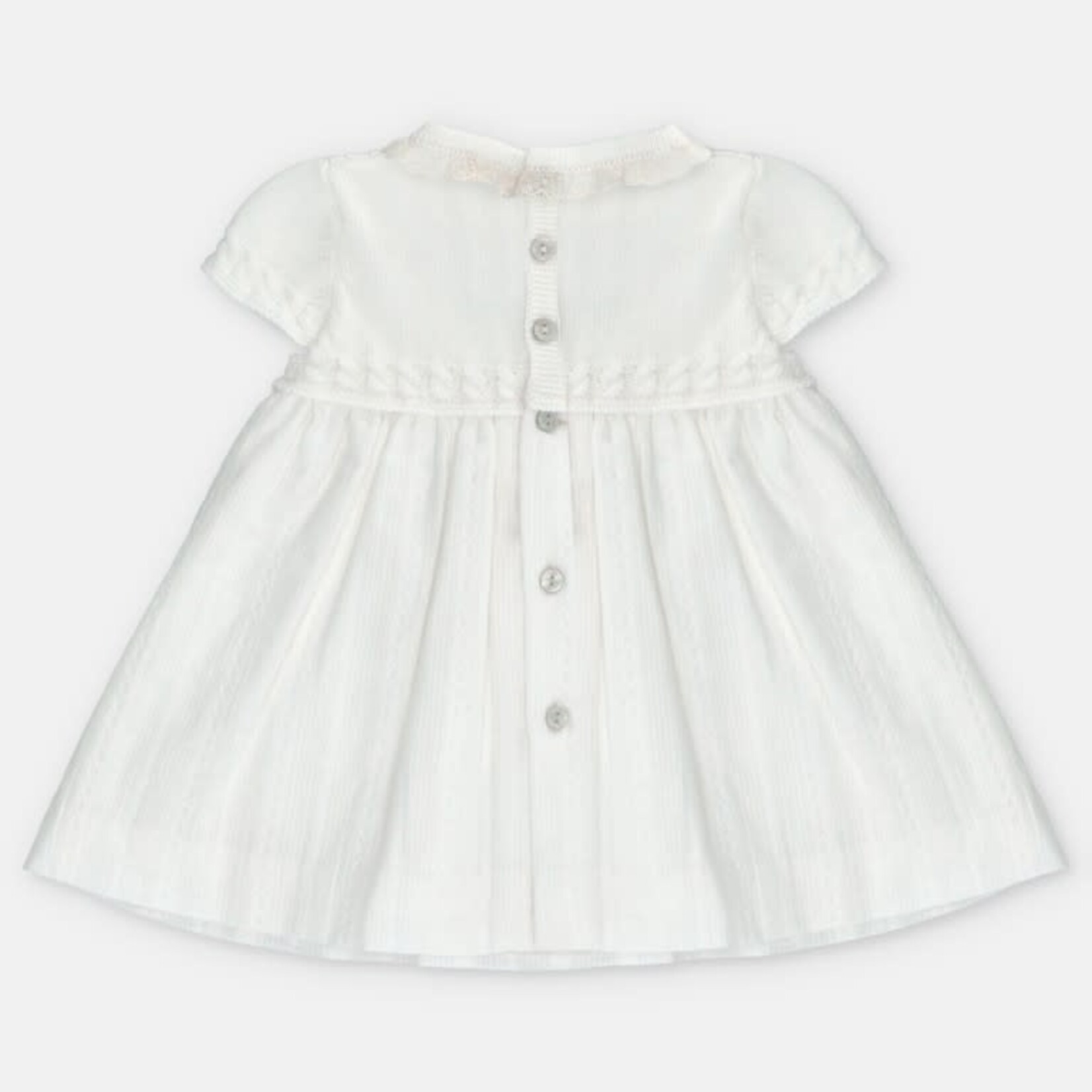 Martin Aranda Martin Aranda DRESS KNIT & WOVEN GIRL REGINA Blanco roto - 047-30300