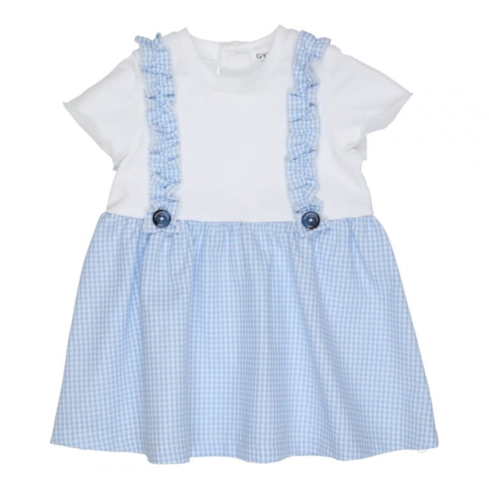 GYMP GYMP Dress Cassis Light Blue - White 470-3237-10