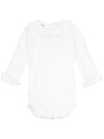 Babidu Babidu  Romper wit met katoenen roesel