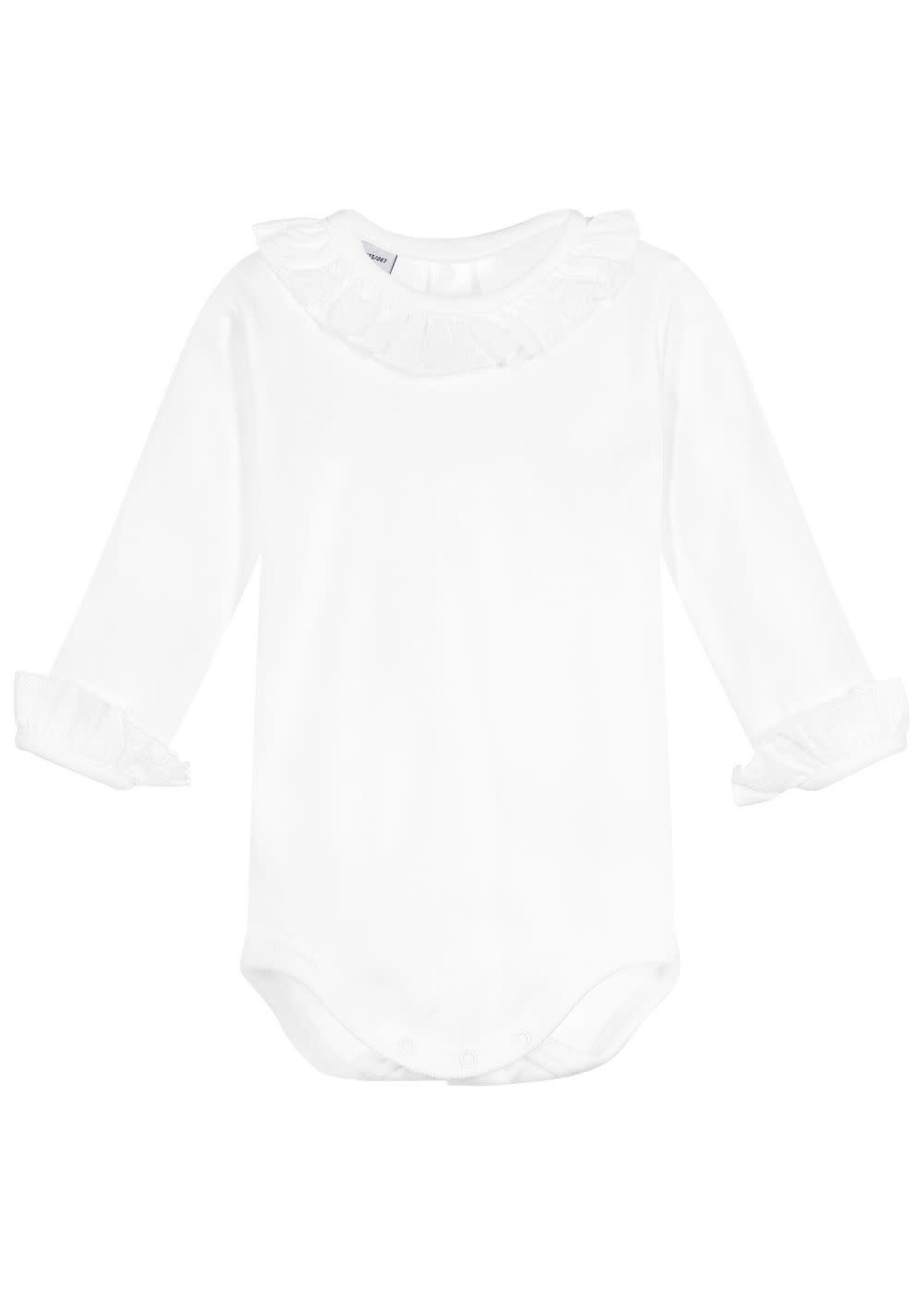 Babidu Babidu  Romper wit met katoenen roesel