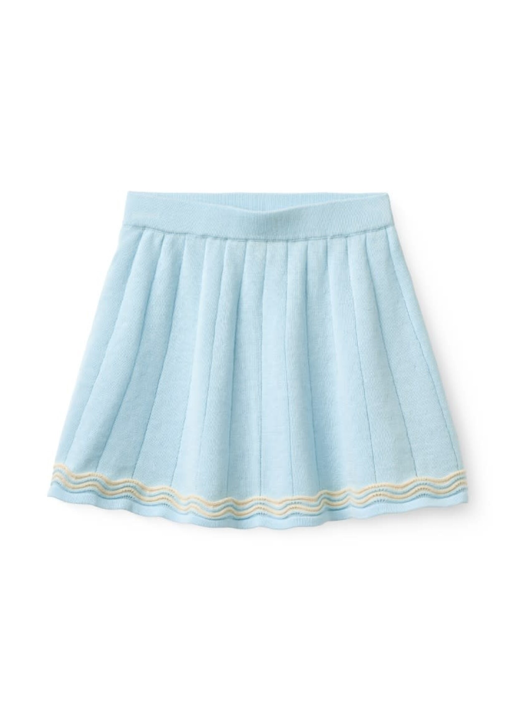 Copenhagen Colors Copenhagen Colors KNITTED TENNIS SKIRT ICE BLUE/CREAM COMB. 241-000-401