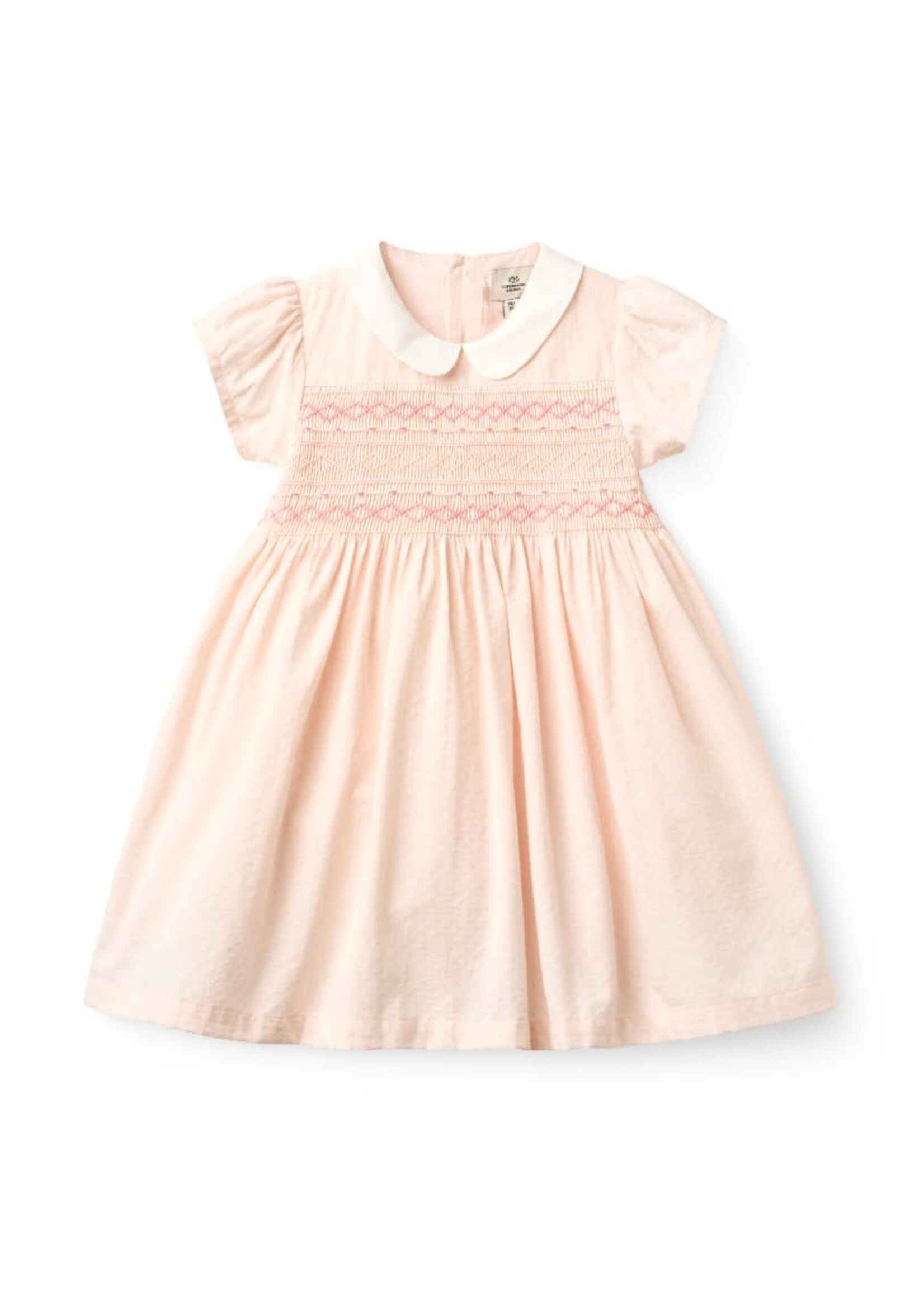 Copenhagen Colors Copenhagen Colors SMOCK DRESS W. EMB. DUSTY ROSE COMB. 261-240-500