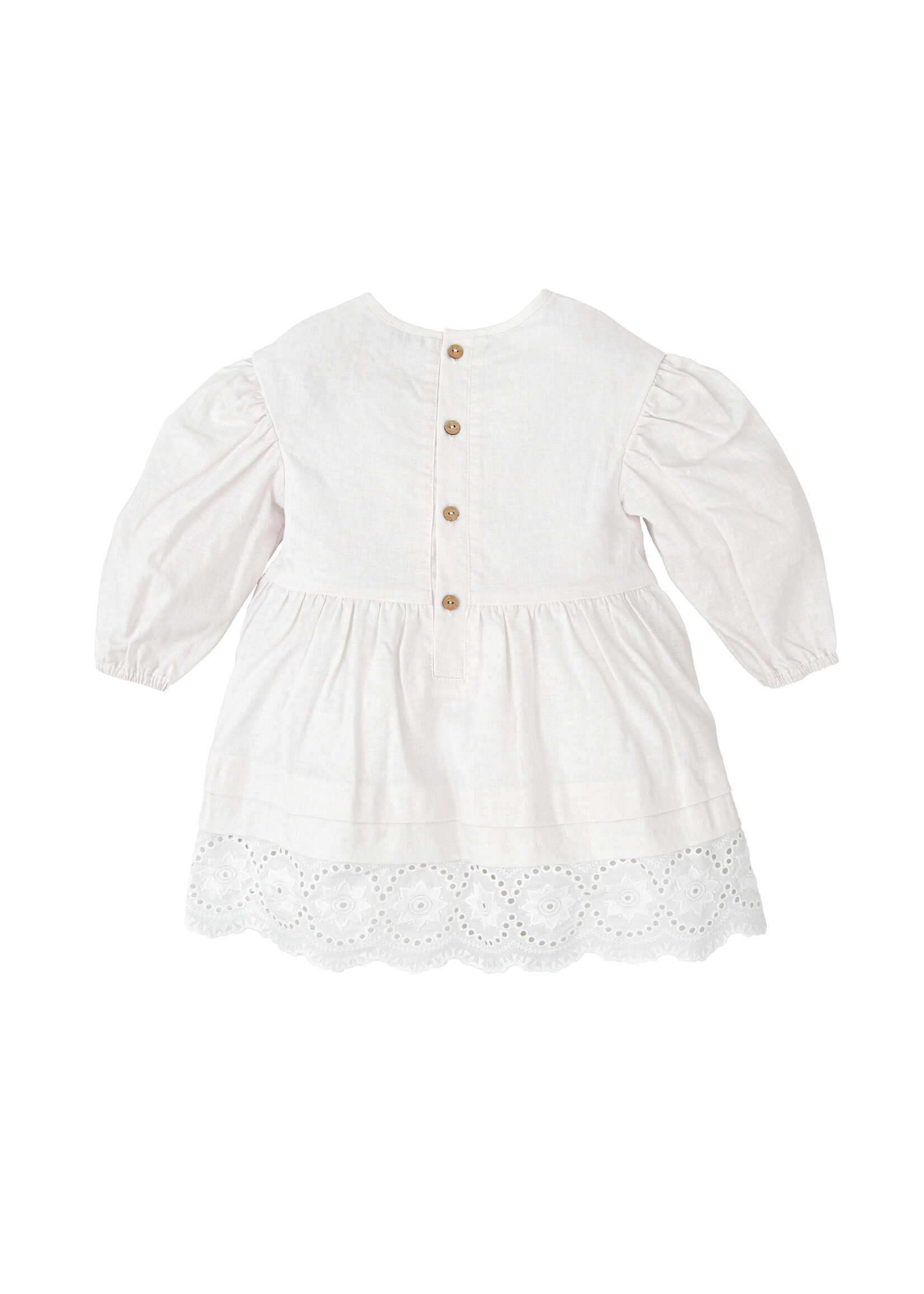 Babidu Babidu BABY GIRLS WOVEN DRESS 55% LINEN,45%COTTON UNIQUE-91443