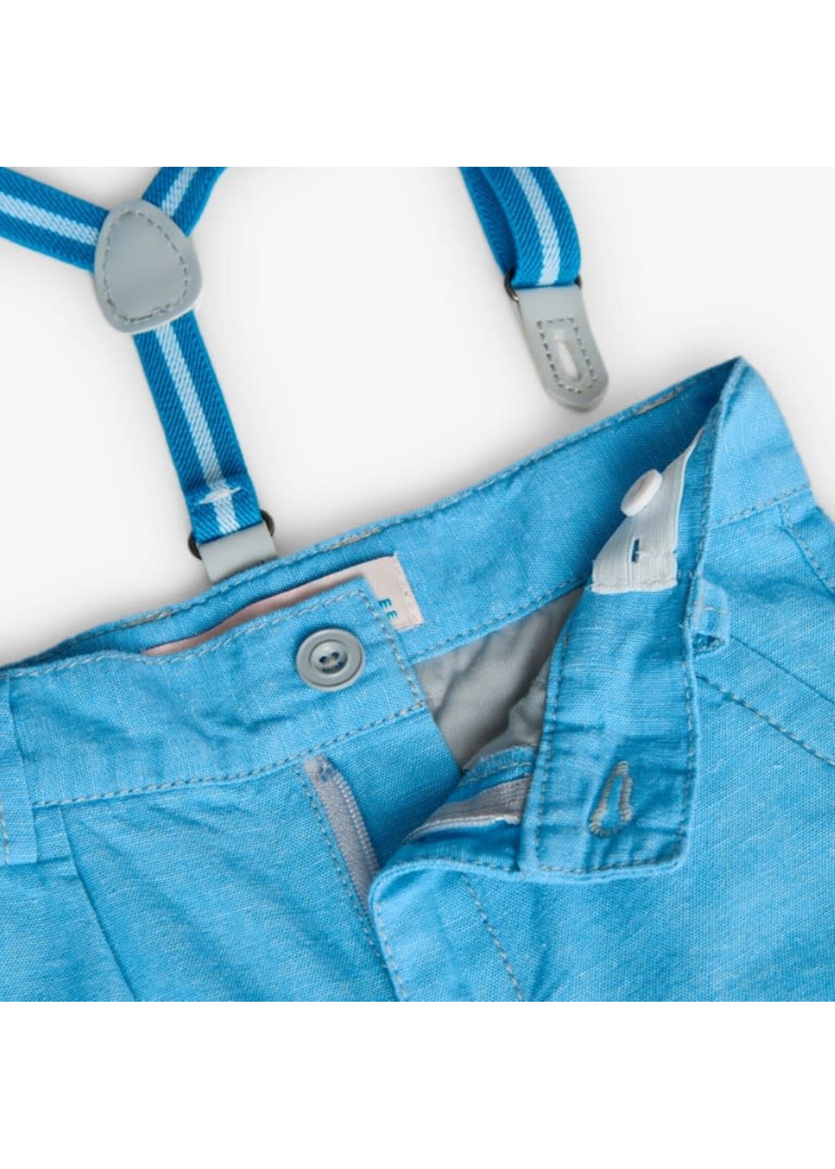 Boboli Boboli Linen bermuda shorts for baby boy -BCI sky blue 711267