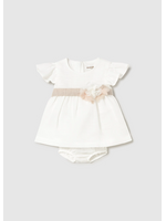 Mayoral Mayoral dress Cream-Lime - 26 01886B