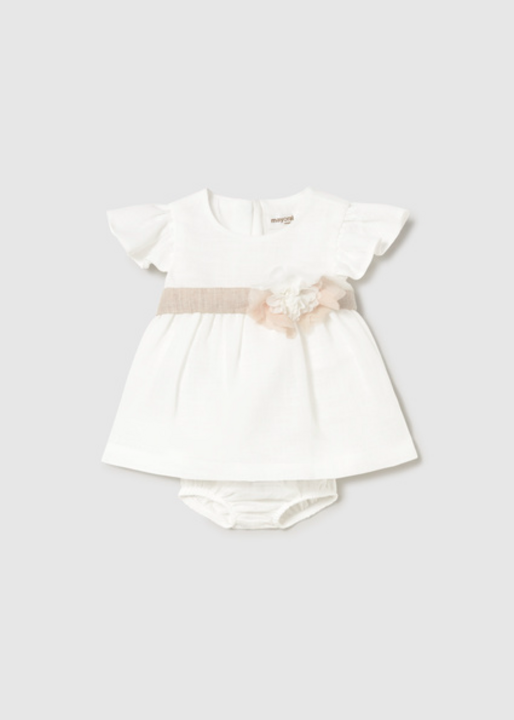 Mayoral Mayoral dress Cream-Lime - 26 01886B