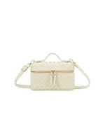 Tas /koffer off white  met  gouden ketting