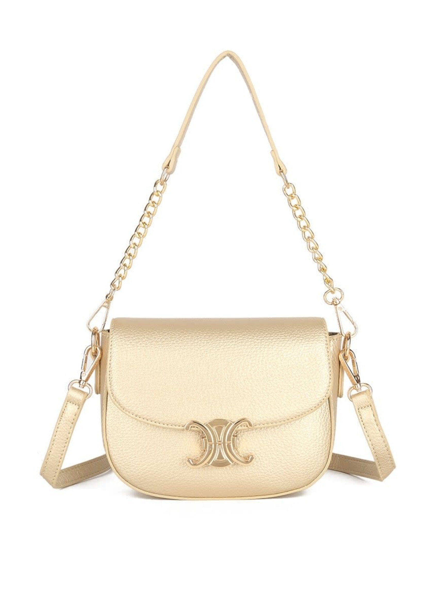 Tas goud met handvat en goud detail