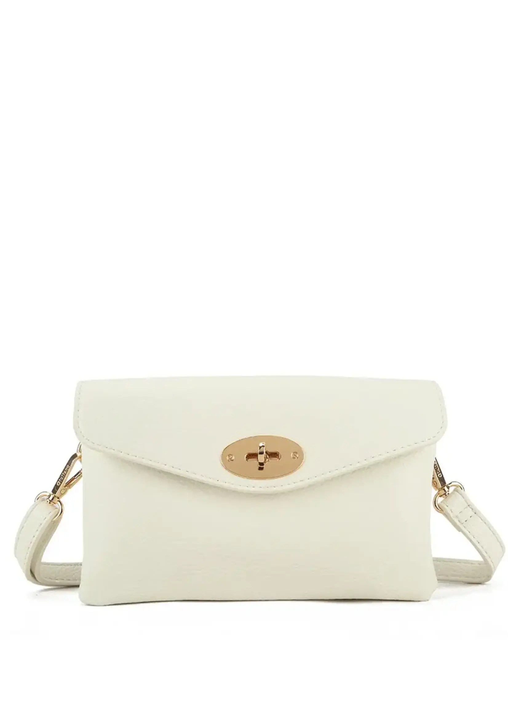 Tas off white met handvat en goud detail