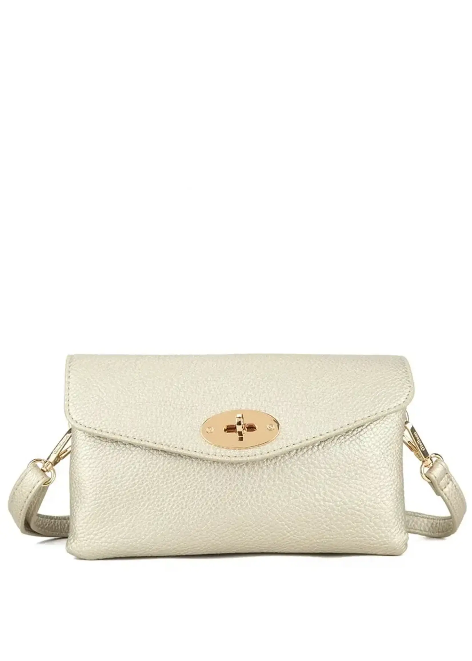 Tas goud met handvat en goud detail