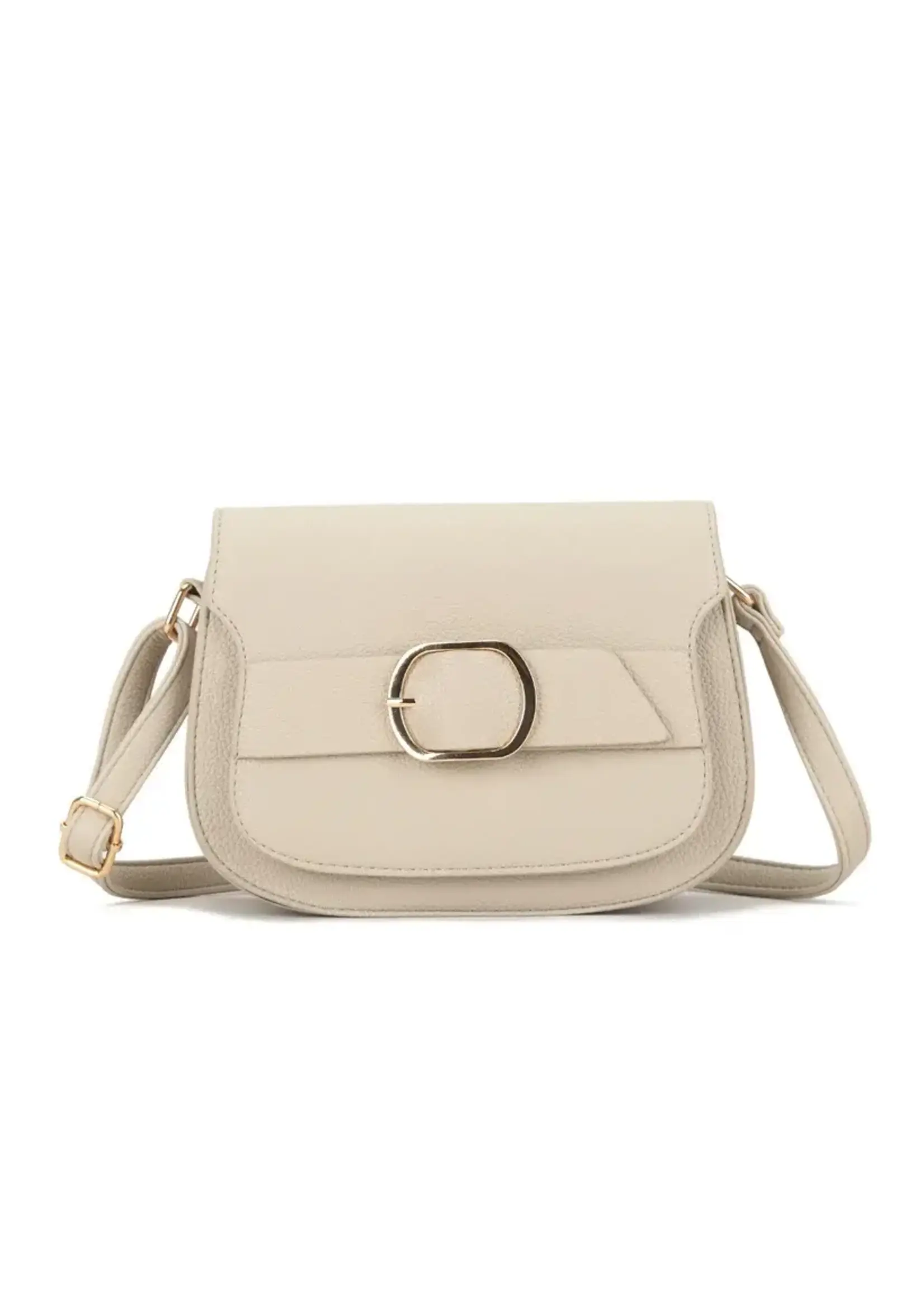 Tas beige met handvat en goud detail