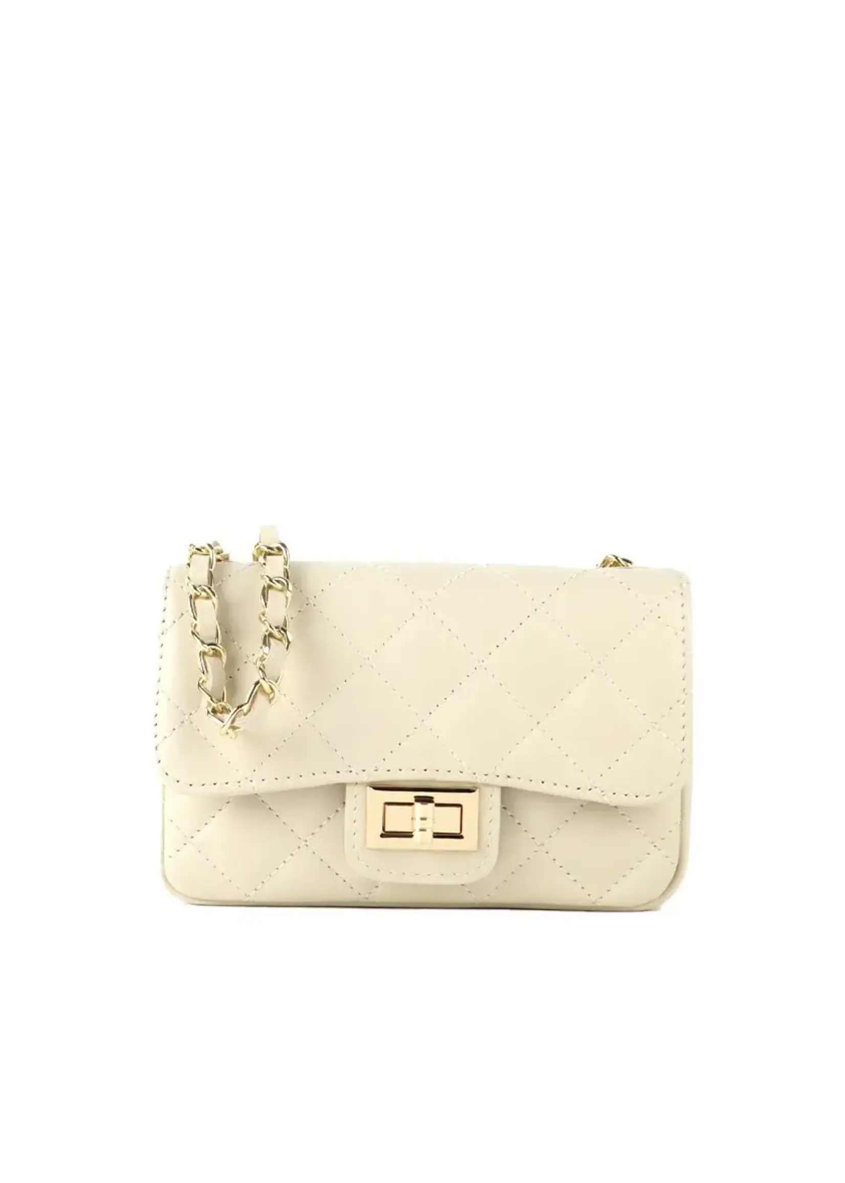 Tasje LEER off white 20 cm x 5.5 cm x 13 cm