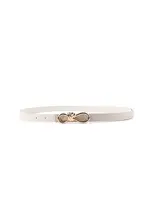 Riem Leer  beige met goud strikje