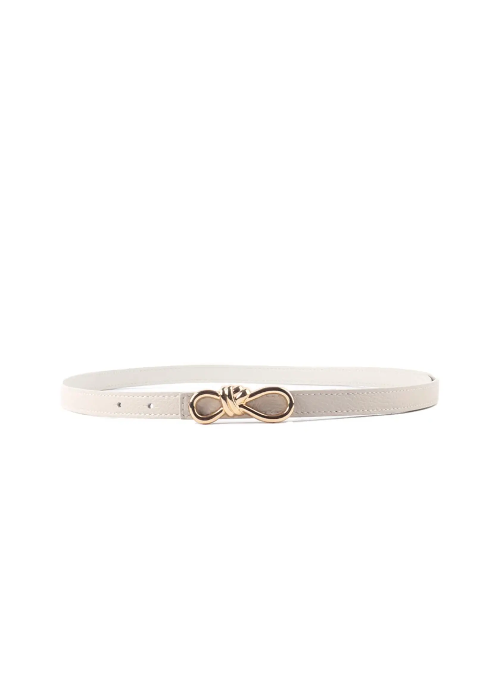 Riem Leer  beige met goud strikje