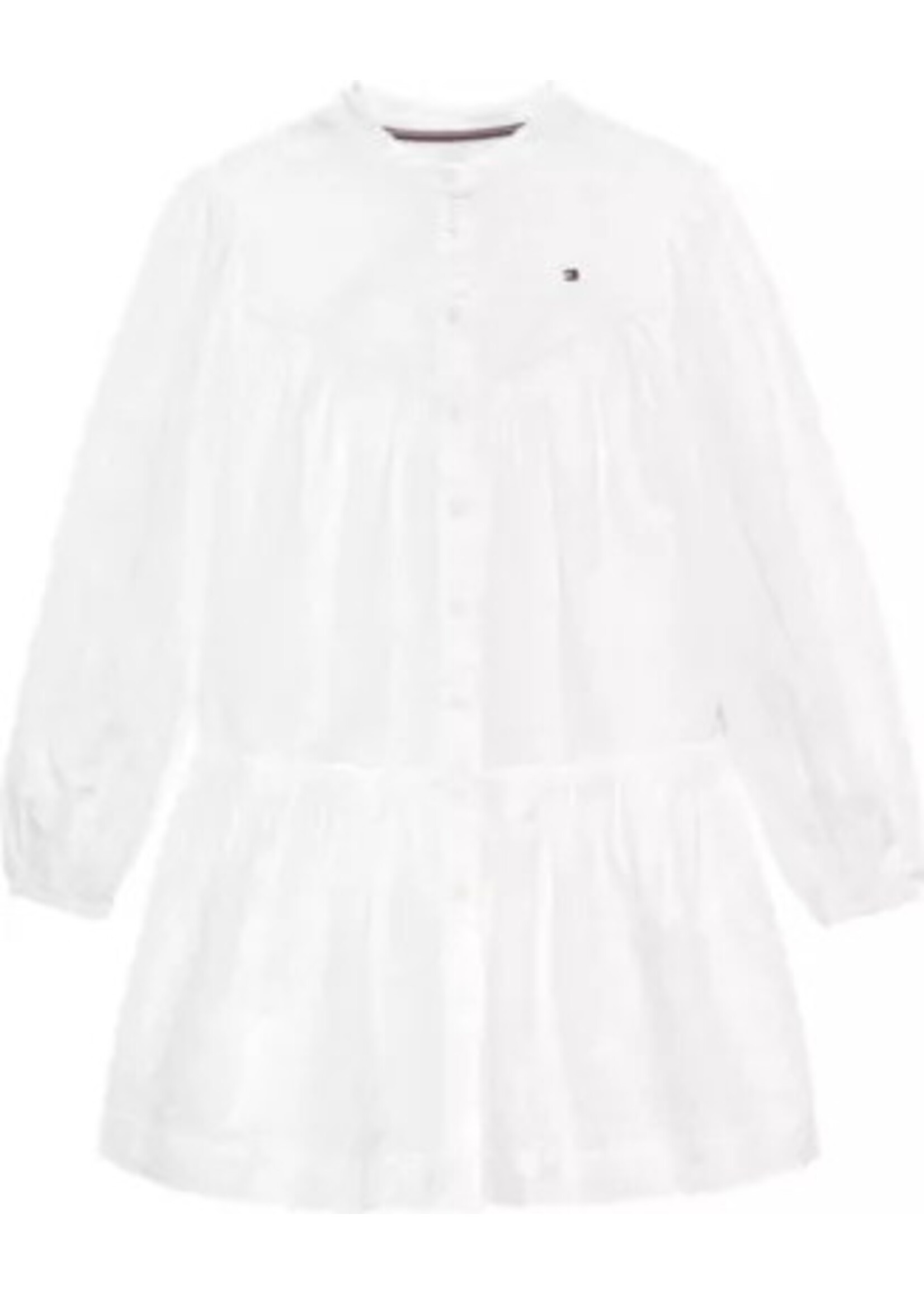 Tommy Hilfiger Tommy Hilfiger BRODERIE ANGLAISE DRESS LS KG0KG09158YBR WHITE