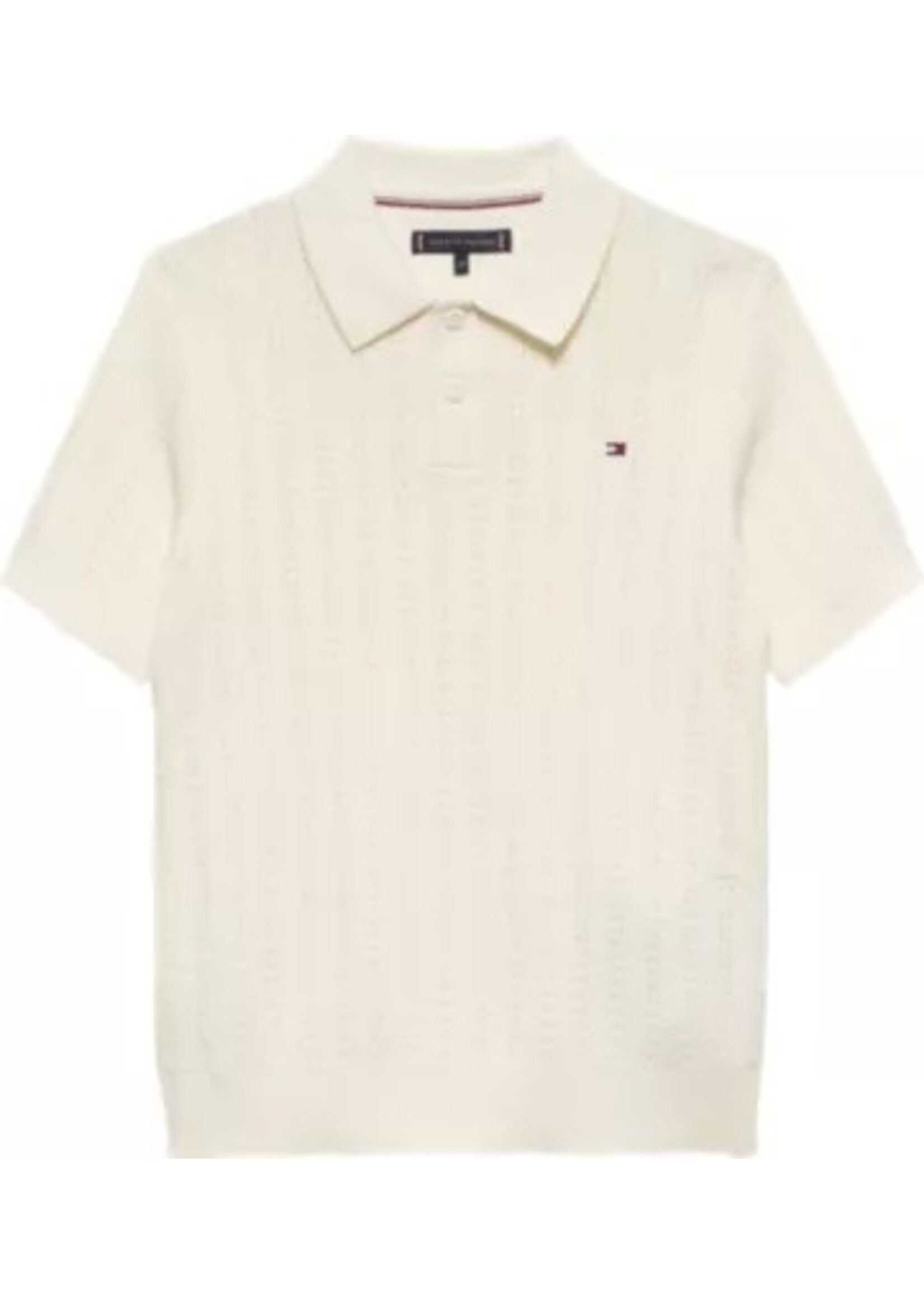 Tommy Hilfiger Tommy Hilfiger OPEN STITCH POLO SWEATER SS KB0KB10251YA8 IVORY SILK