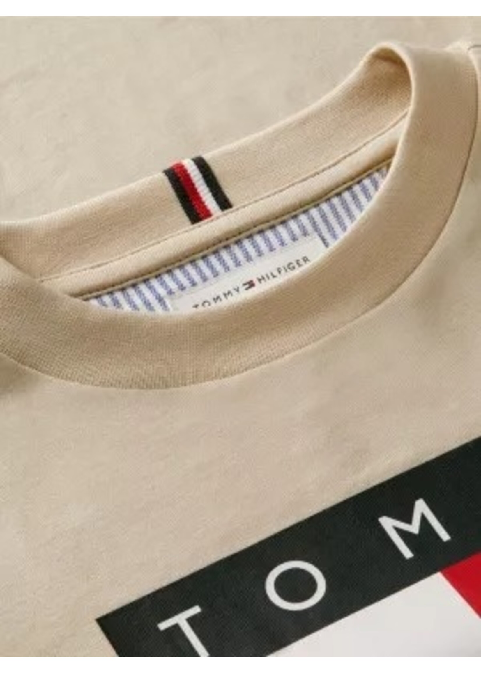 Tommy Hilfiger Tommy Hilfiger HERITAGE PRINTED FLAG T-SHIRT KB0KB10340ACI CLASSIC BEIGE