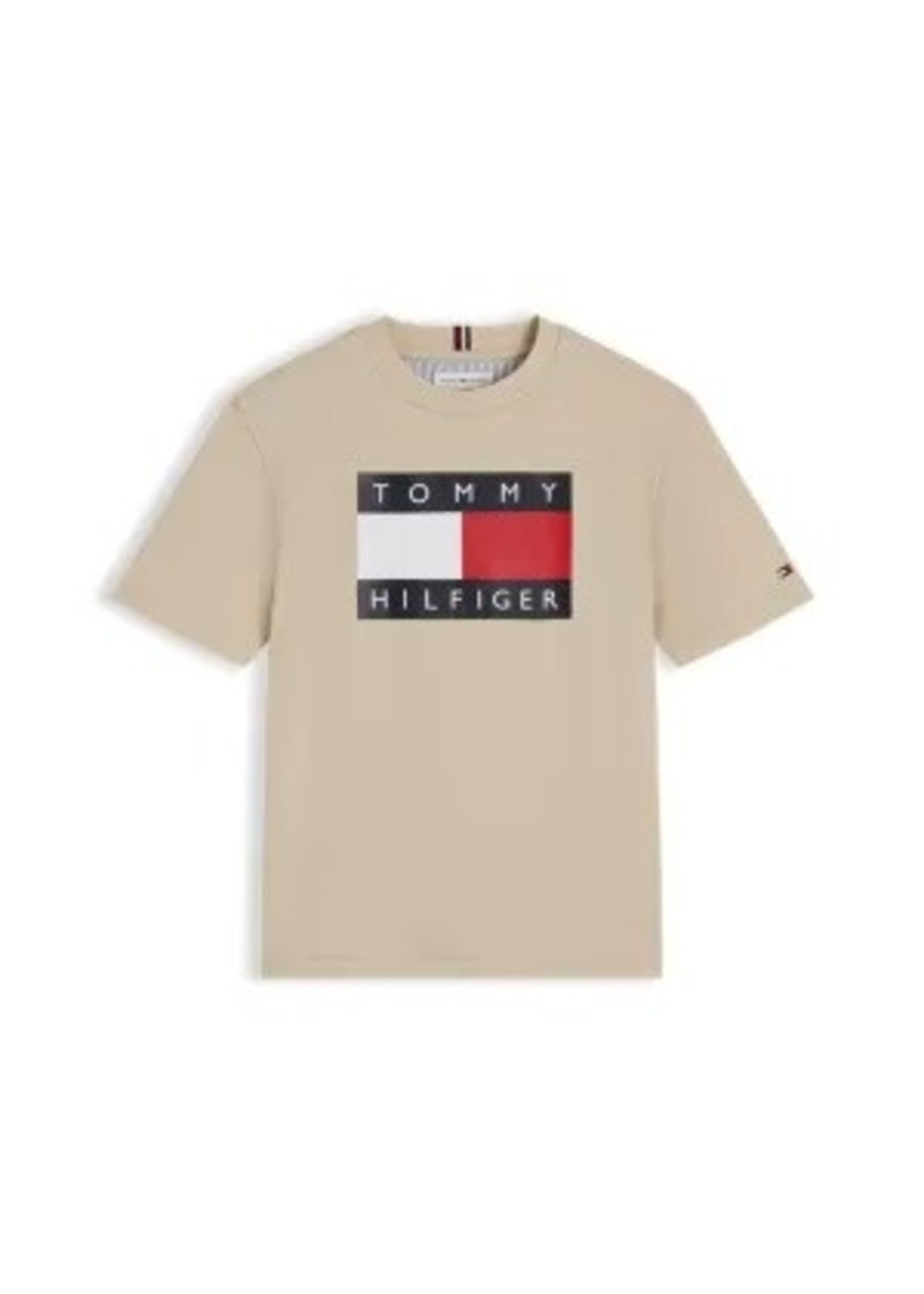 Tommy Hilfiger Tommy Hilfiger HERITAGE PRINTED FLAG T-SHIRT KB0KB10340ACI CLASSIC BEIGE