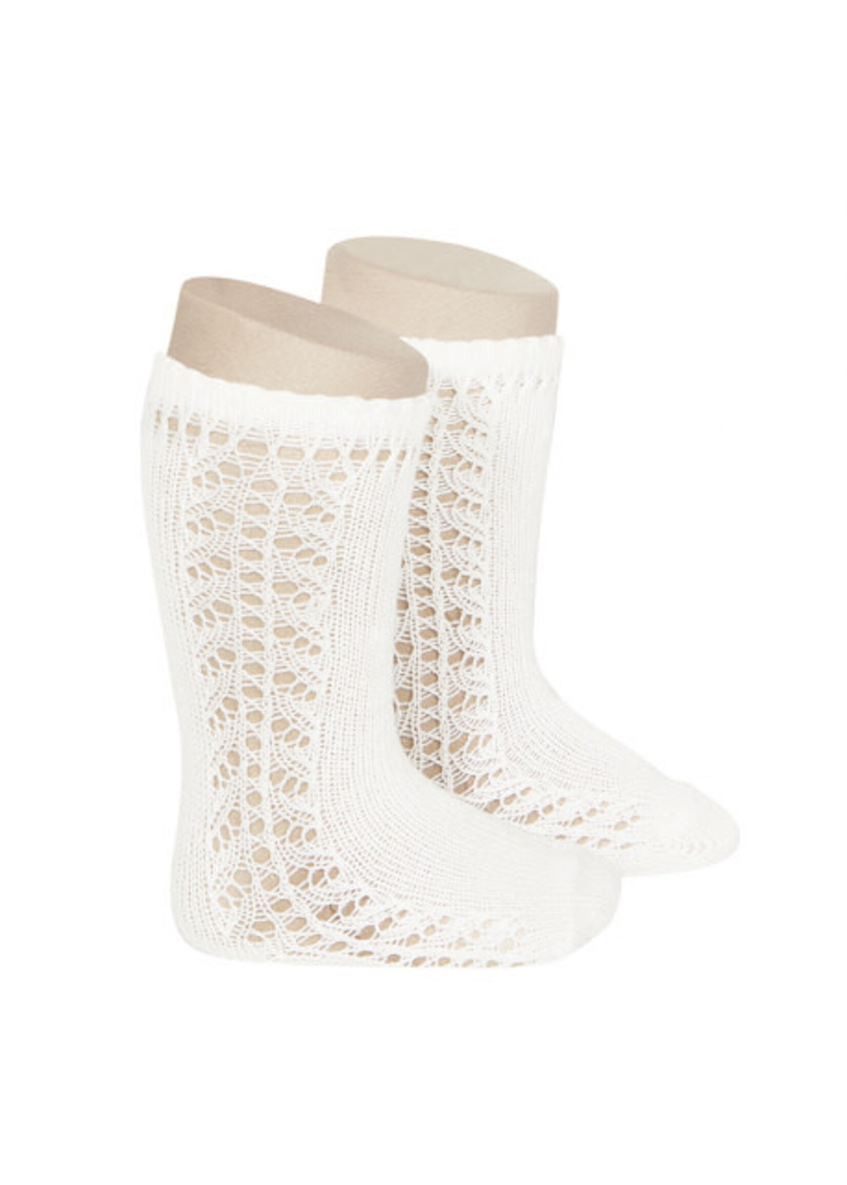 Condor Condor Kniekousen  off white 202 open gewerkt