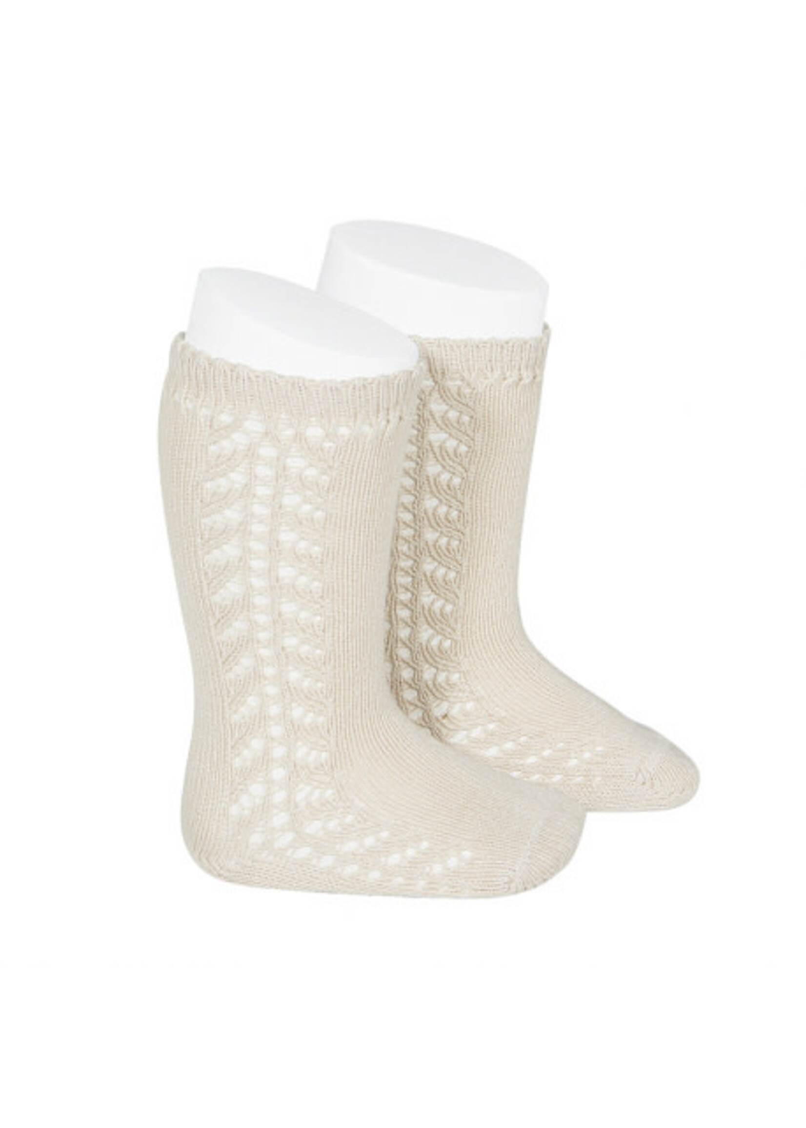 Condor Condor Kniekousen beige 304 open gewerkt