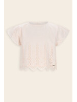 NoNo NoNo Tika Blouse with embroidered Border N603-5111 Hint of a Tint Salmon