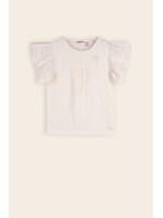 NoNo NoNo Kit Structured Jersey Top with fancy sleeves N503-5412 Pearled Ivory