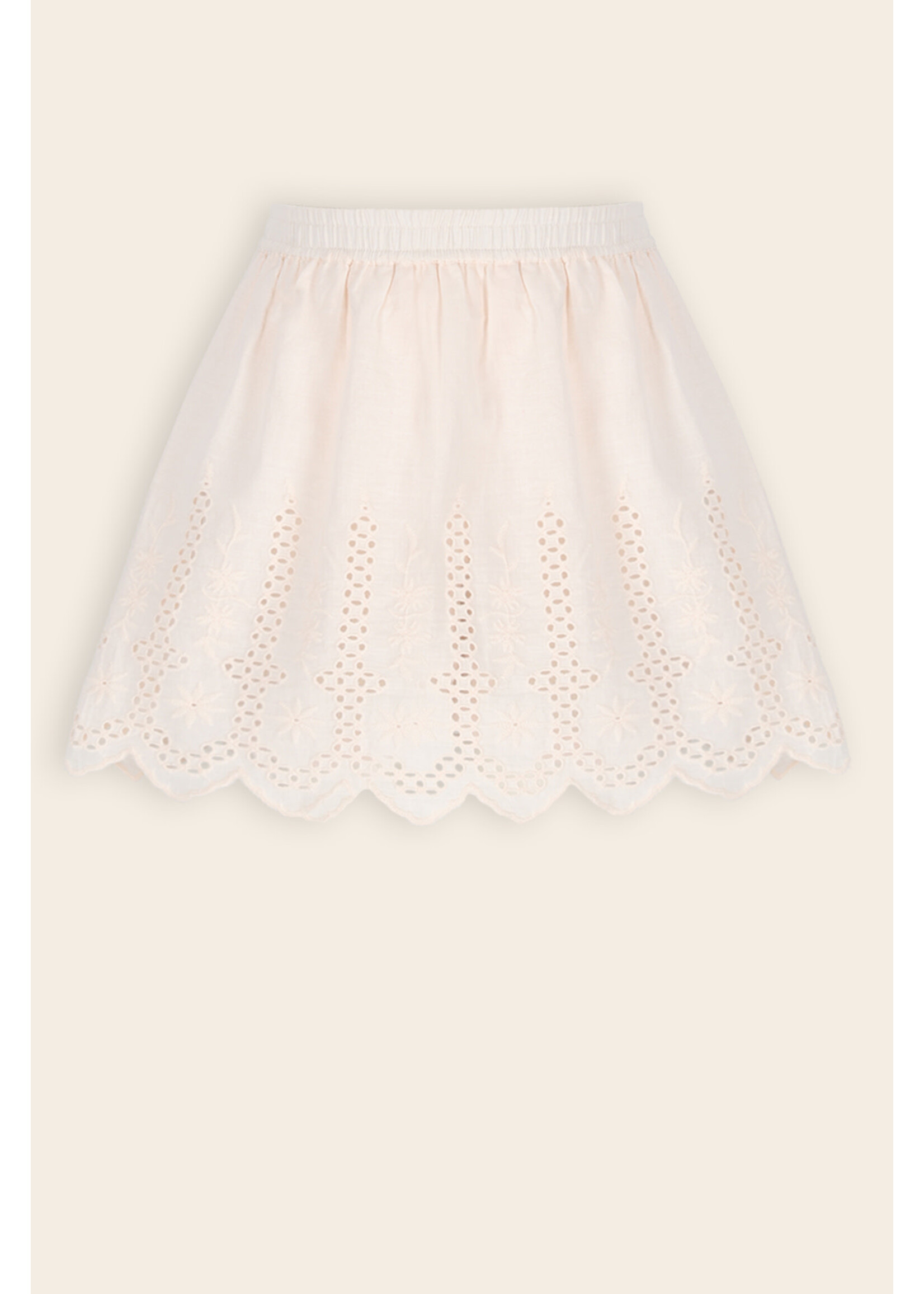 NoNo NoNo Nova Skirt with Embroidered Border N603-5711 Hint of a Tint Salmon