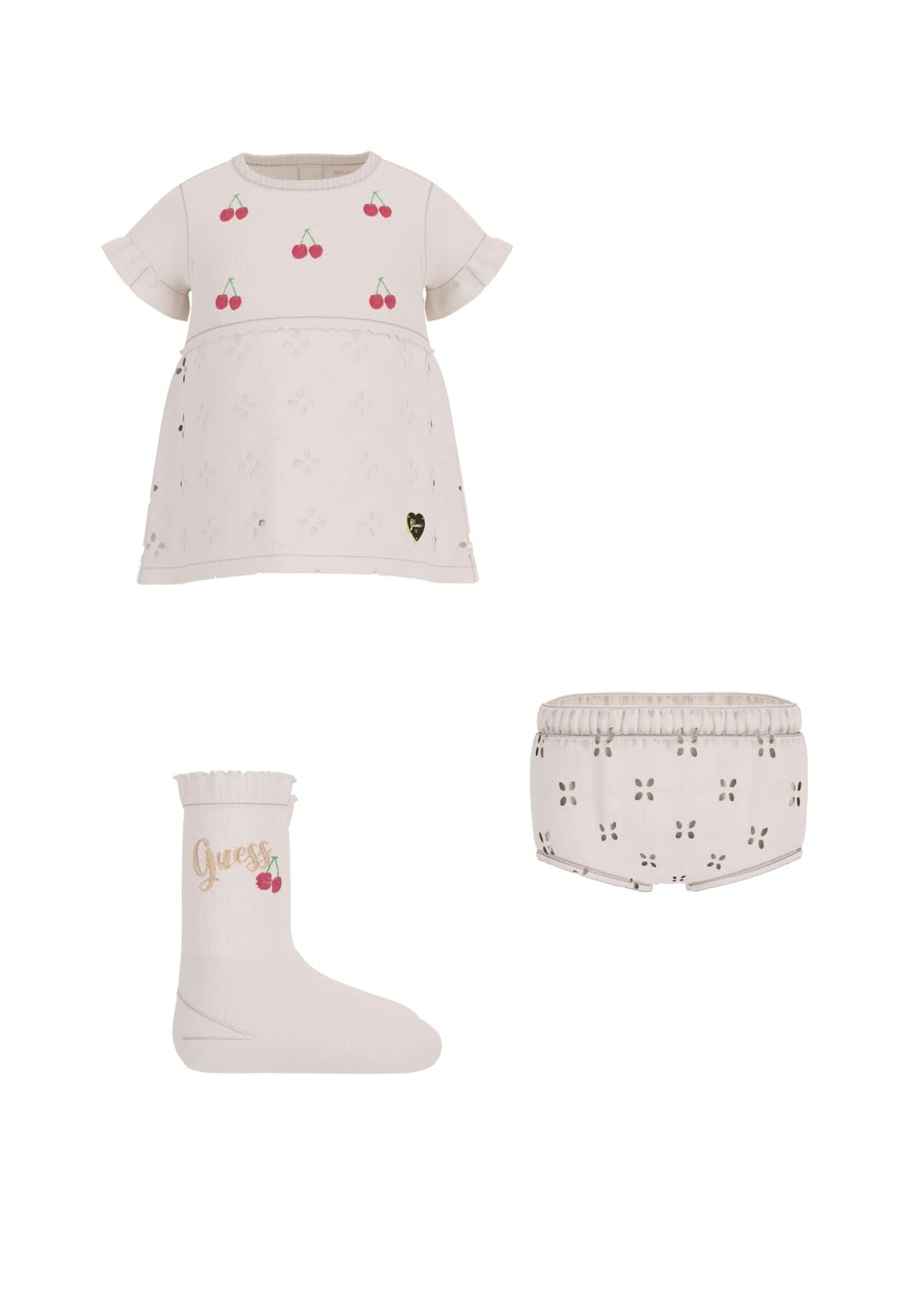 Guess Guess SET SS DRESS+PANTY+SOCKS CREAM WHITE - S5GG04_Z3N21