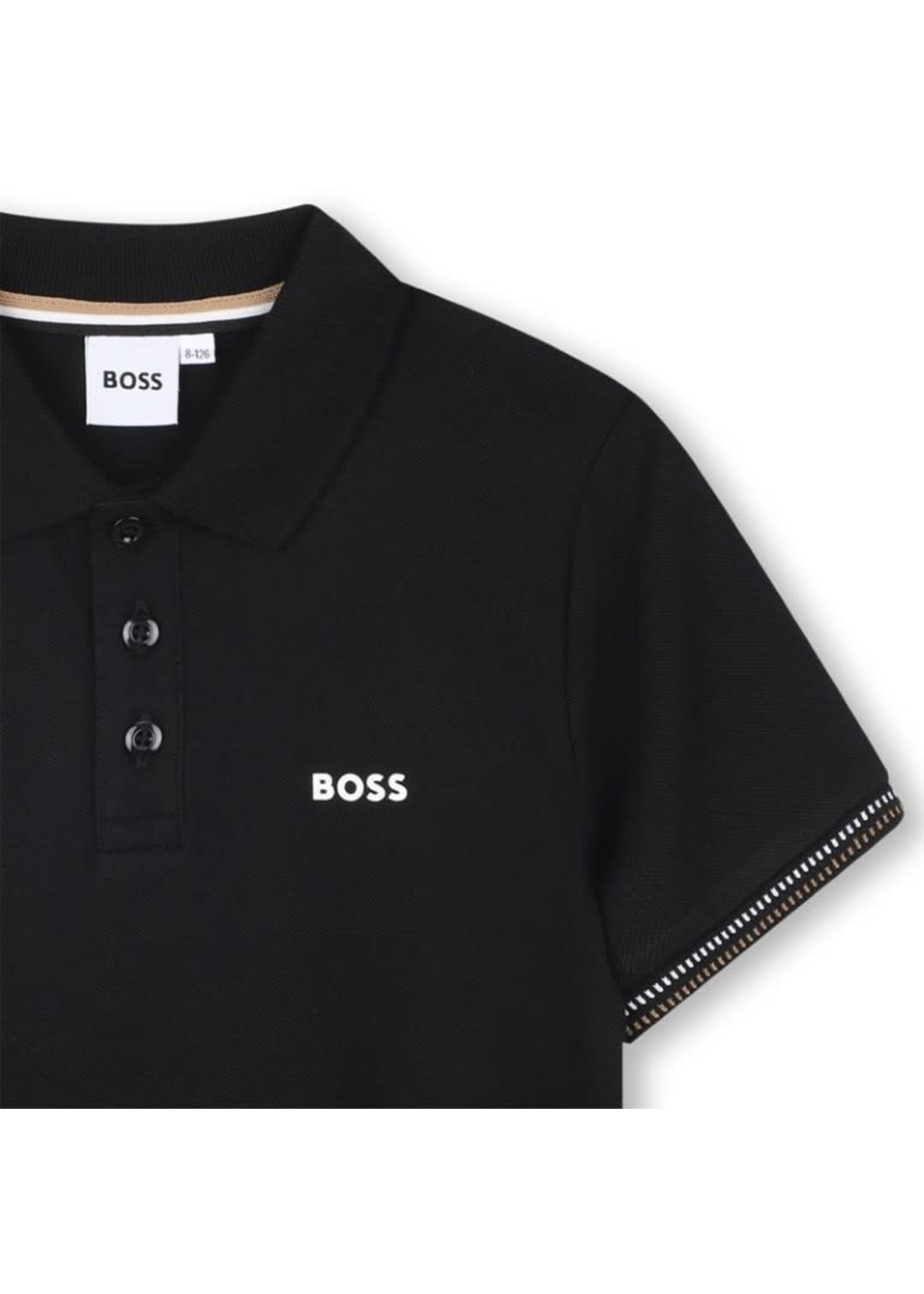 Boss Boss POLO MET KORTE MOUWEN J52015 ZWART