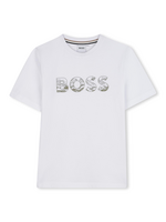 Boss Boss T-SHIRT KORTE MOUWEN WIT/BEIGE BOSS