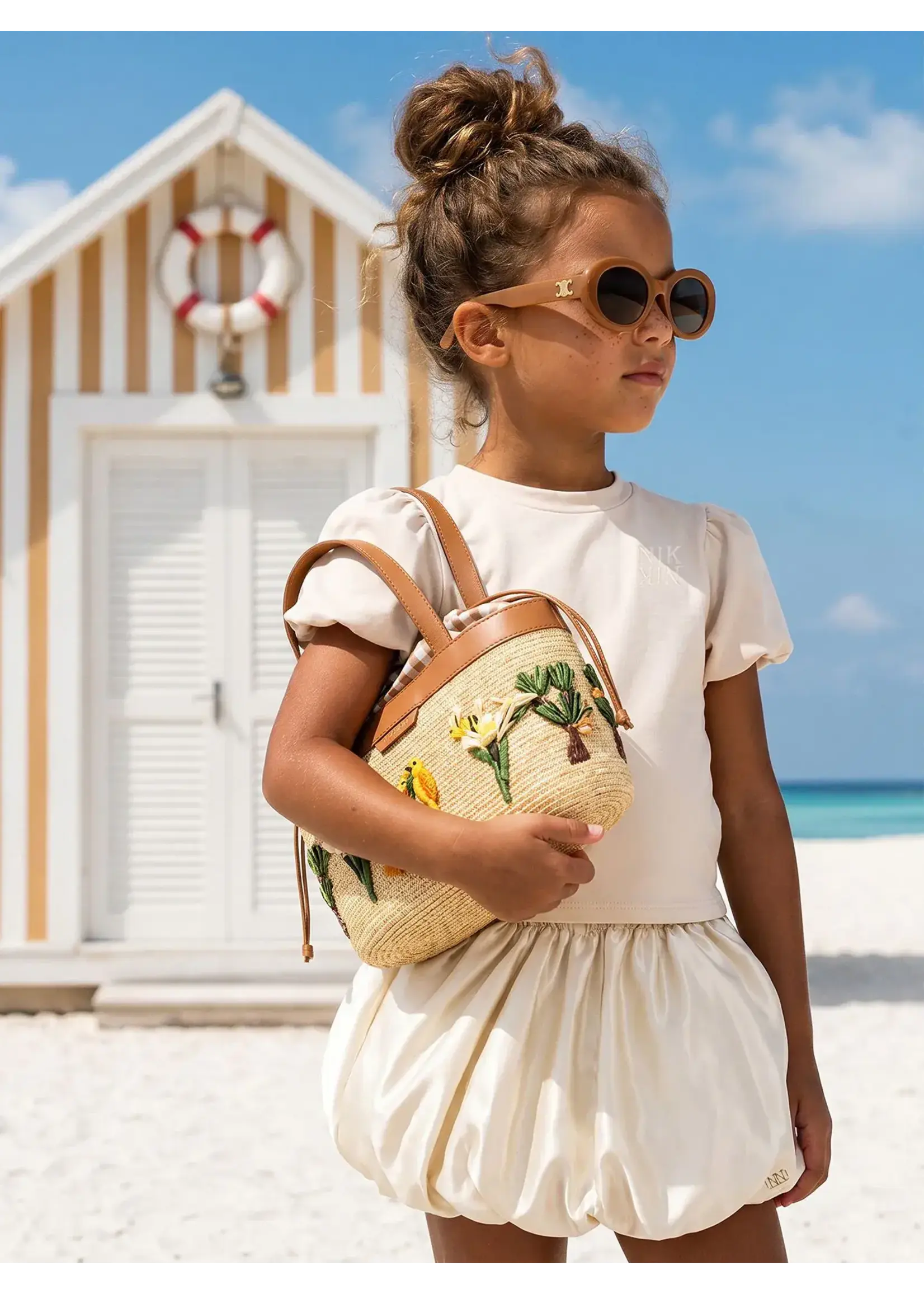 Nik&Nik Nik&Nik Satin Balloon Skirt Almond Milk G 3-219 2604