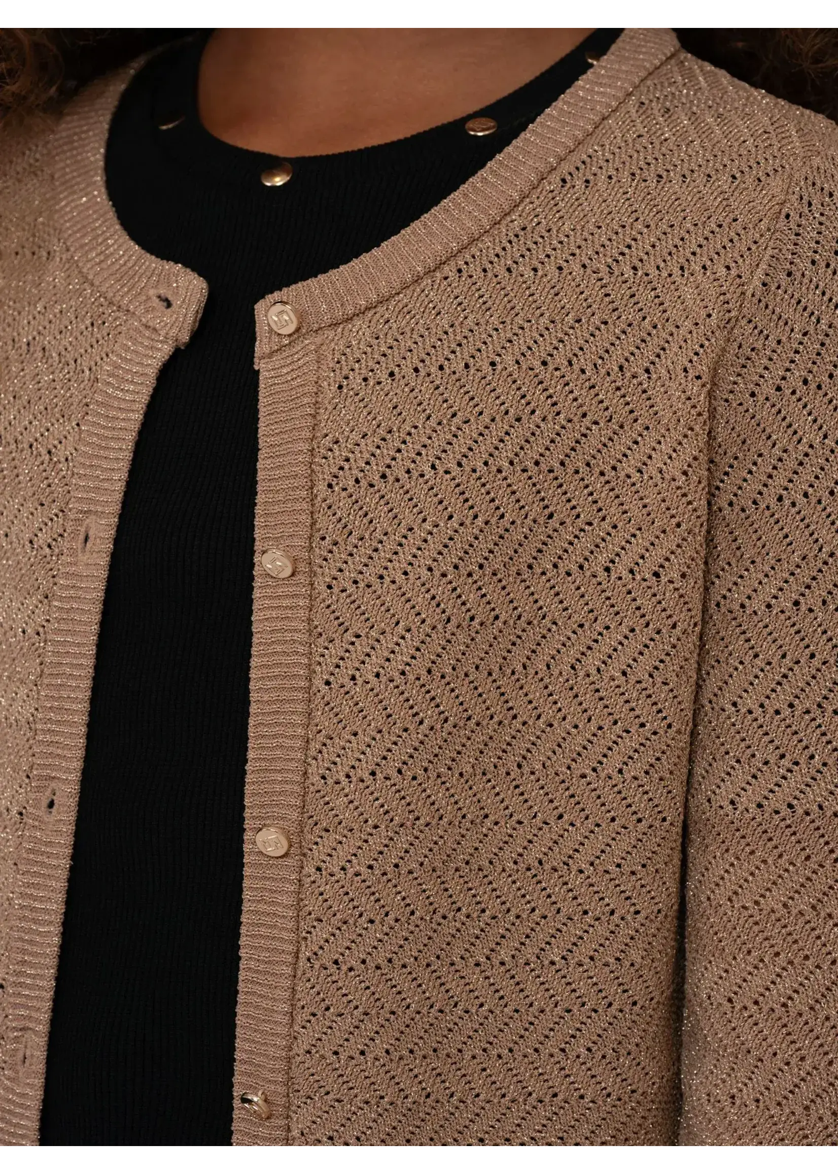 Nik&Nik Nik&Nik Siv Cardigan Brown Sugar G 7-207 2604