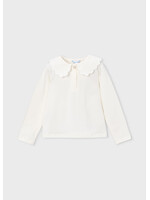 Mayoral Mayoral L/s basic polo Natural - 26 00131