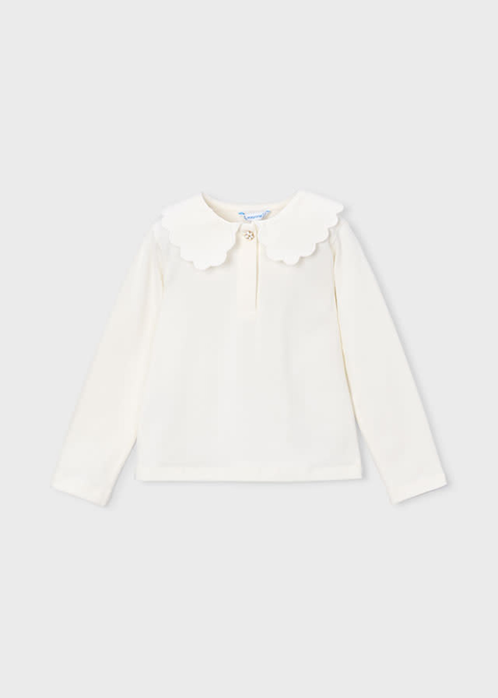 Mayoral Mayoral L/s basic polo Natural - 26 00131