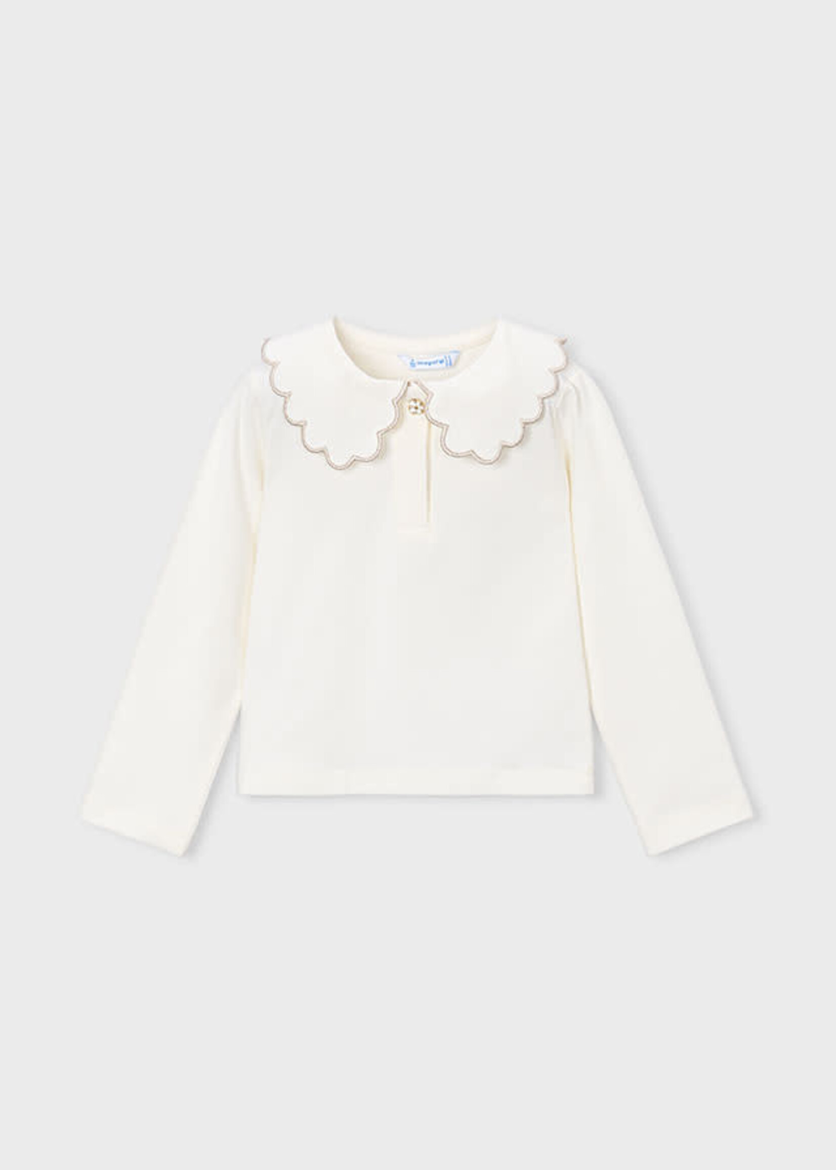 Mayoral Mayoral L/s basic polo Nat-champa - 26 00131