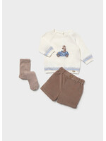 Mayoral Mayoral Short pants tights set cream bomb - 26 02267B
