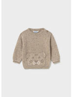 Mayoral Mayoral Face motif sweater tweed - 26 02374B
