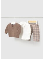 Mayoral Mayoral pants and cardigan shirt set brown - 26 02531B