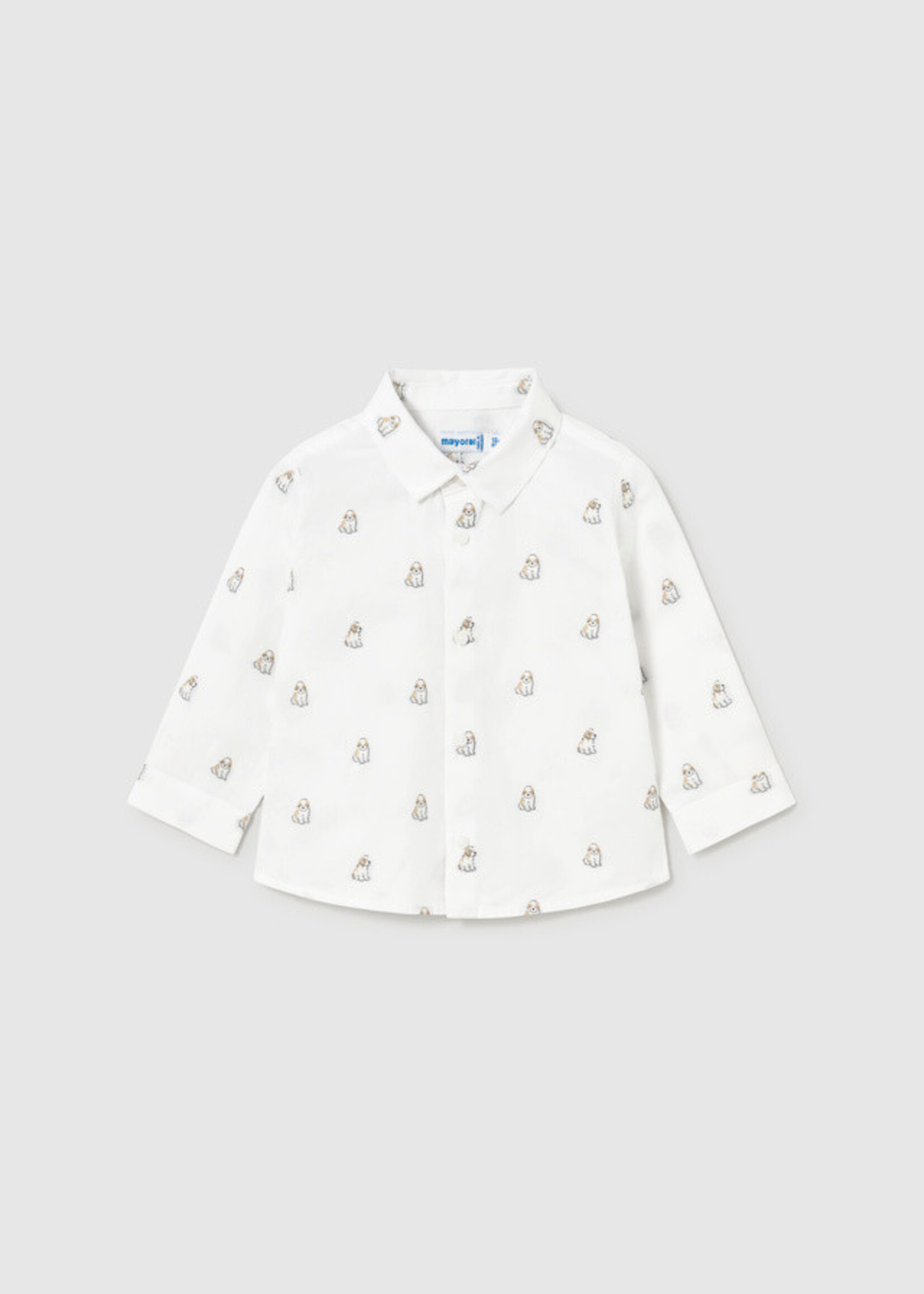 Mayoral Mayoral L/s jacquard shirt Puppies - 26 02113B