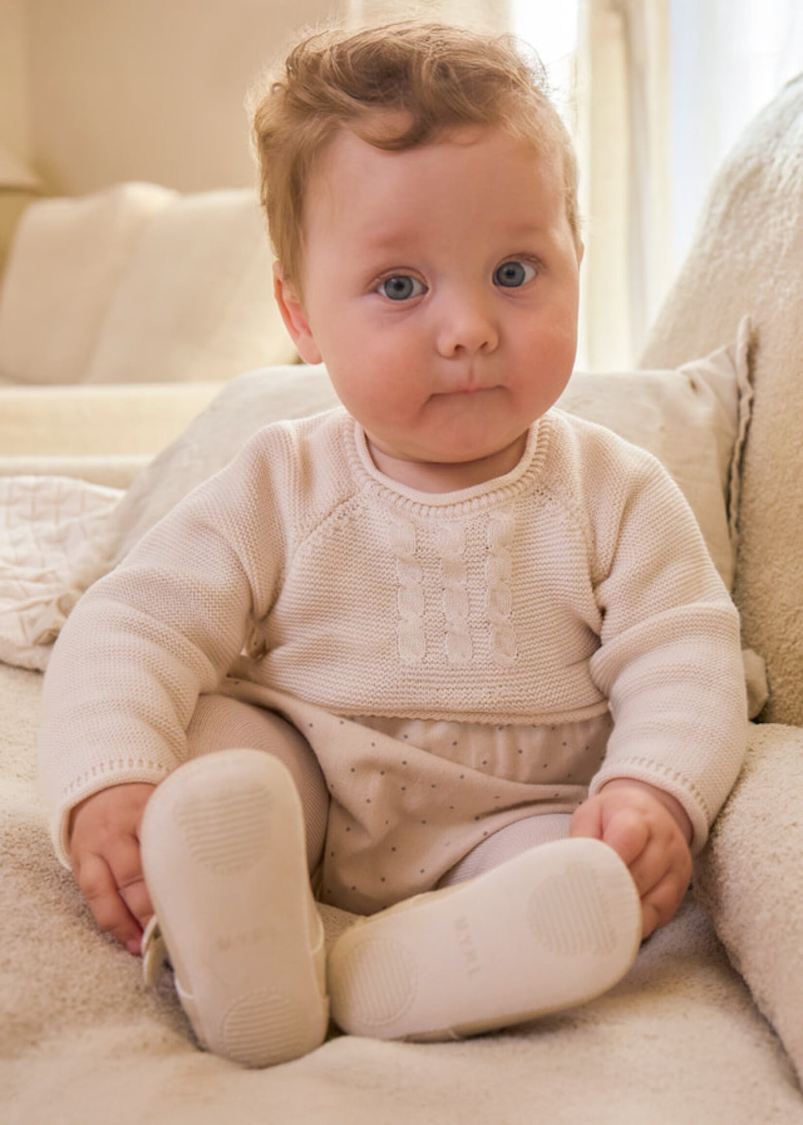Mayoral Mayoral mixed romper with tights Pottery - 26 02681B