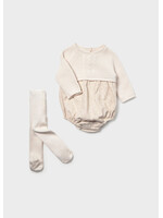 Mayoral Mayoral mixed romper with tights Pottery - 26 02681B