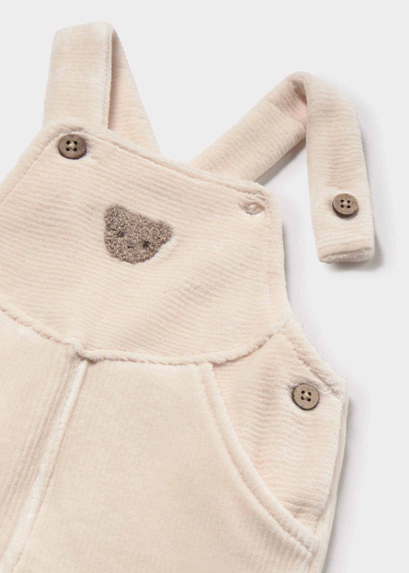 Mayoral Mayoral Corduroy dungaree white - 26 02677B