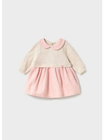 Mayoral Mayoral Combined Knit dress Baby Rose - 26 02801B